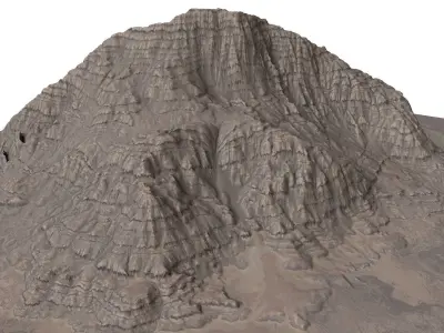 Mountain Desert Low Poly Terrain Rock - 4 OBJ included Low-poly 3D model purchase