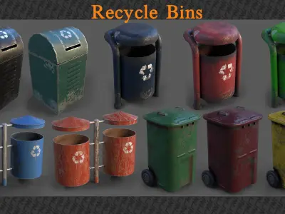 City Props Low Poly vol 1 Low-poly 3D model