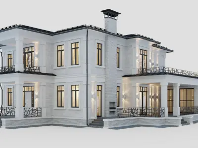Neoclassical style house 3D model