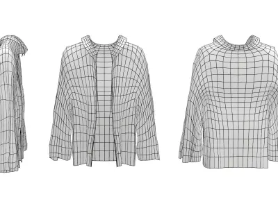 Hanged Cloth Decor Low-poly 3D model