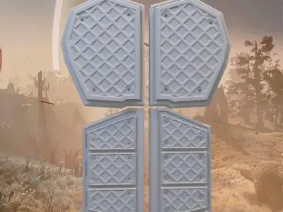 Sci Fi Armour Diamond Top plates 3D print model