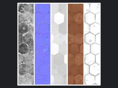 Stylized Floor Tiles Material 04 Texture