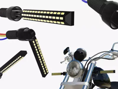 Universal Motorcycle LED Indicator 3D model