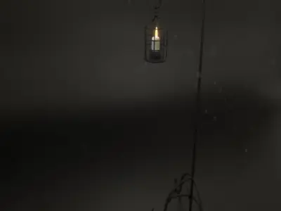 Church Aisle Lantern Low-poly 3D model