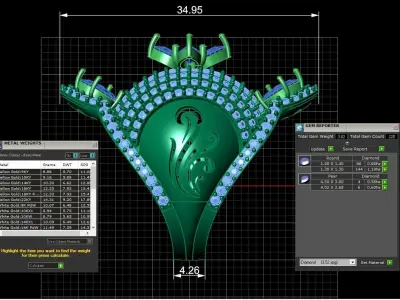Diamond Ring for Women 3D print model 24