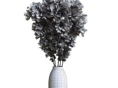 pompas bouquet Low-poly 3D model