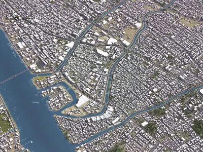 Basra - City 3D Model Low-poly 3D model