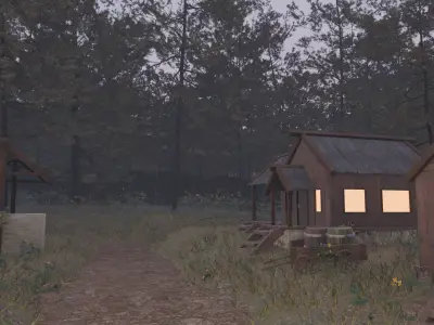 Charming Forest Village 3D model