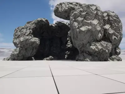 Cliff Rocks 03 Low-poly 3D model