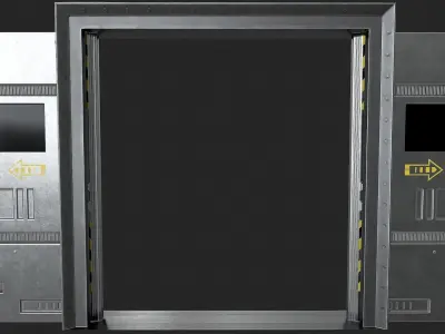 Security Doors Low-poly 3D model