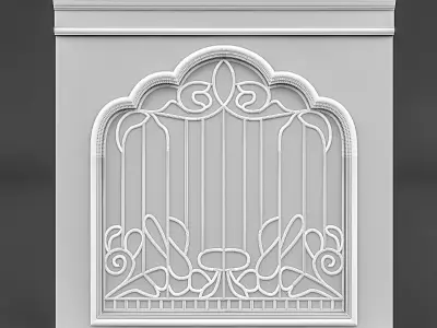 Classical Window and Door Low-poly 3D model