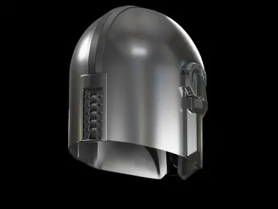 Star Wars Mandalorian Helmet Low-poly 3D model