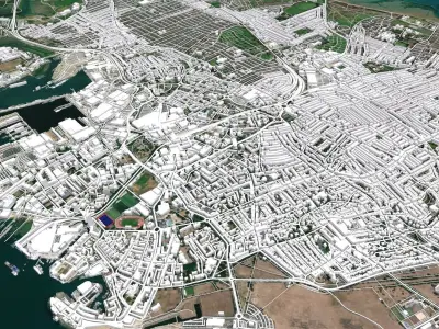 Cityscape Southampton Hampshire United Kingdom 3D model