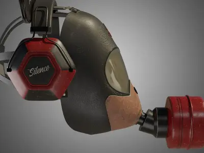 Freaky Mickey - Gas mask Low-poly 3D model