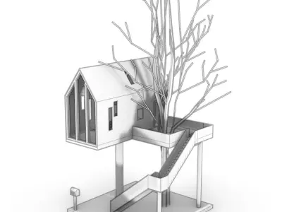  Tree house Lampshade 3D printing model 3D print model