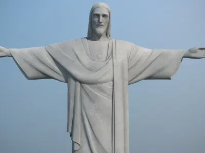  Christ the Redeemer Statue PBR Metalness Scan Based 