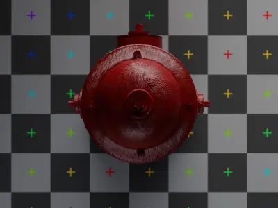 Fire Hydrant Low-poly 3D model