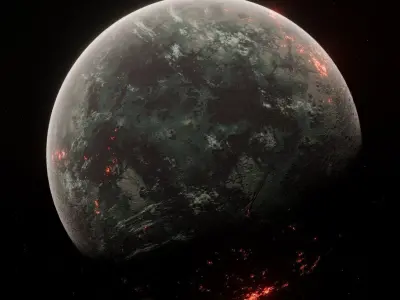 Planets Space Ready to game Low-poly 3D model