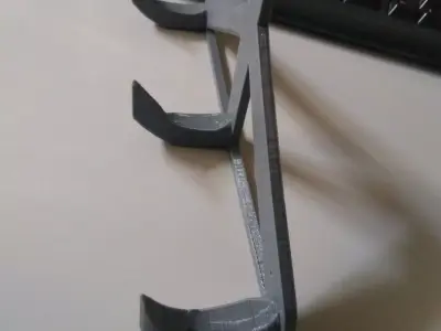 Hanger metal rack with two hooks 3D print model