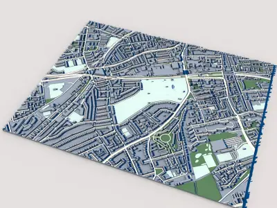 Ruskin Park London Victorian South London Park  3D model