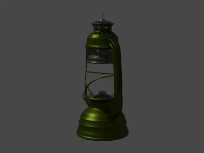 Gaslight lamp Low-poly 3D model