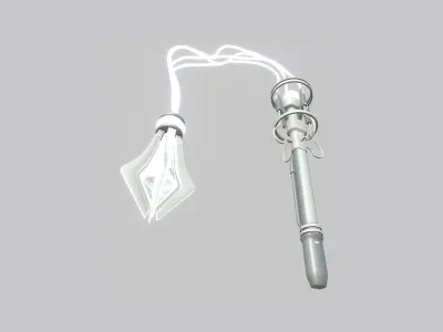 SciFi Flail A06 Full White - Sci Fi Weapon Design Low-poly 3D model