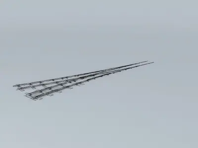 Eco Rail N/Gauge V Points R/H Old Steam Days Free 3D model