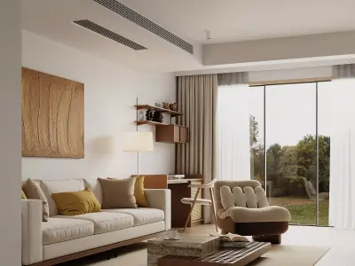 warm and cozy indoor scene 3D model