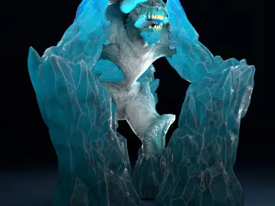 Ice Elemental Free low-poly 3D model
