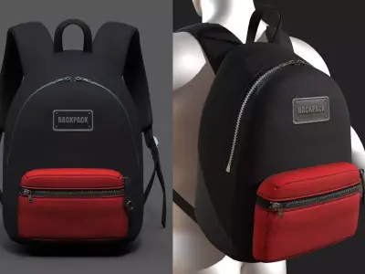 Backpack Camping Generic Color 3d human baggage  Low-poly 3D model purchase