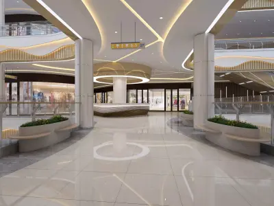 Modern Shopping Mall 03 3D model