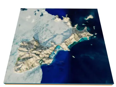 Padar Island full 3d model terrain 3D model