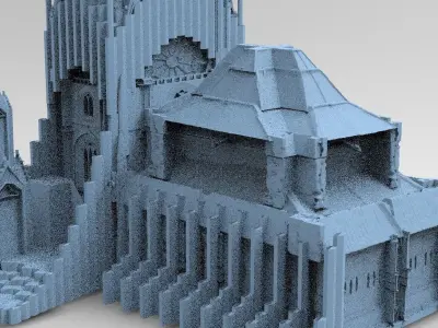 Wizarding Cathedral Kit bash 1 3D model