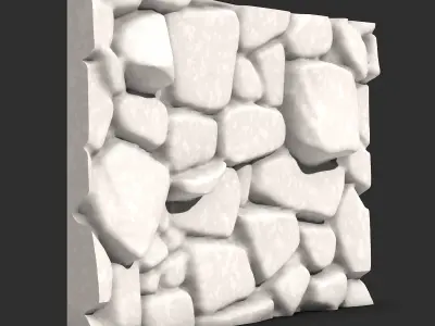 Heavy Stone Block Wall Prop 3D print model purchase