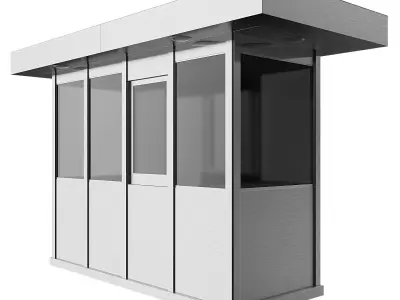 Parking security booth 3D model