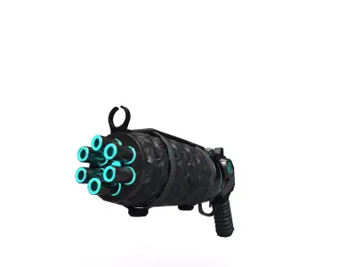 Sci-fi  Hand Cannon   Low-poly 3D model