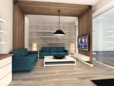 Modern Women Hair Salon Low-poly 3D model