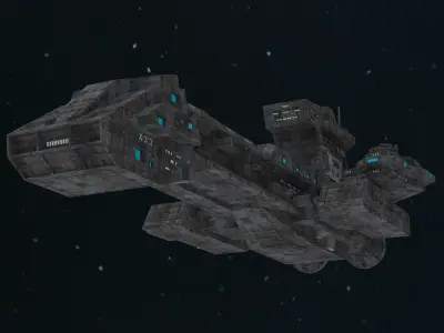 Stargate SG-1 Prometheus Spaceship Replica 3D model 3D model