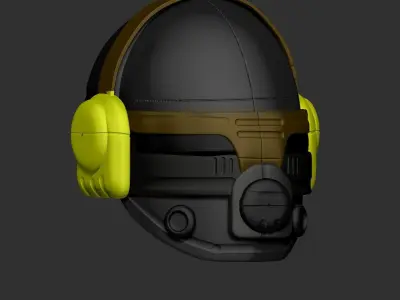High quality scifi helmet high poly sculpt 3d printable  3D model