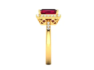 Women Ring  Render 3dm STL OBJ FBX Details 3D print model 172