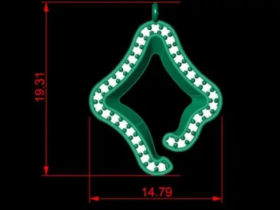 Pendant P096 3D Print Model 3D print model