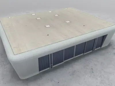 LFMN Hangar 2 Low-poly 3D model