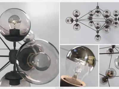 MODO CHANDELIER 4 SIDED 3D model