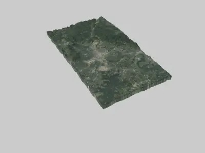 Nashville-Davidson City Low-poly 3D model