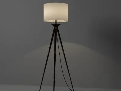 Lampshade tripod floor lamp Free 3D model