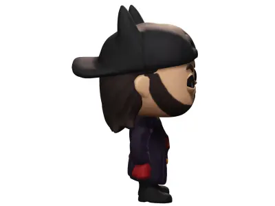 Chibi Street Hero Pop-Inspired Poseable 3D Model Free 3D print model