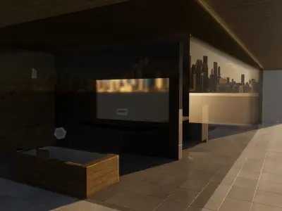 Modern chalet 3D model