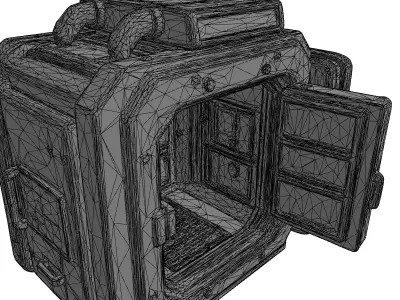 SciFi Modular Laboratory Incubator Low-poly 3D model