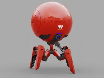 OCTOPUS DROID  rigged  3D model