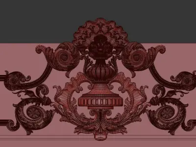 Wooden Door classic 3D model